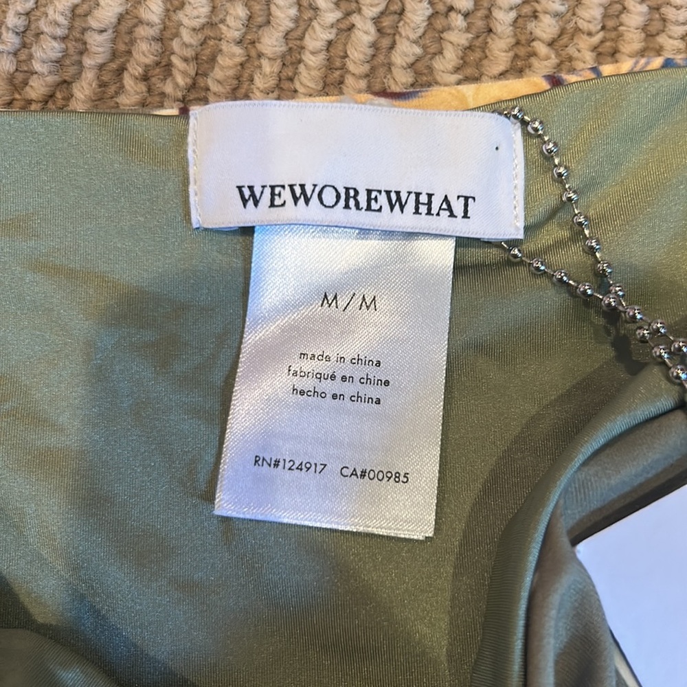 NWT WEWOREWHAT high waist emily bottom in romantic Floral sage size medium - Picture 5 of 11